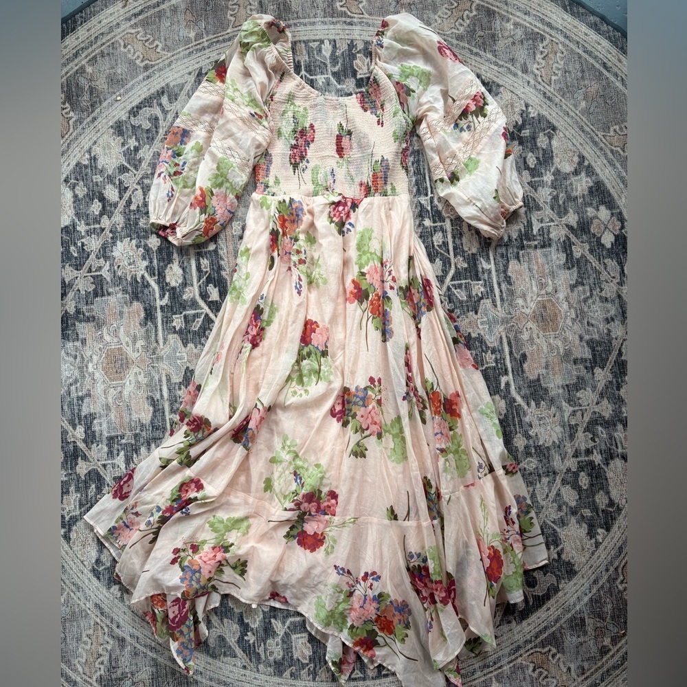 Free People Multicolor Floral Long Sleeve Dress